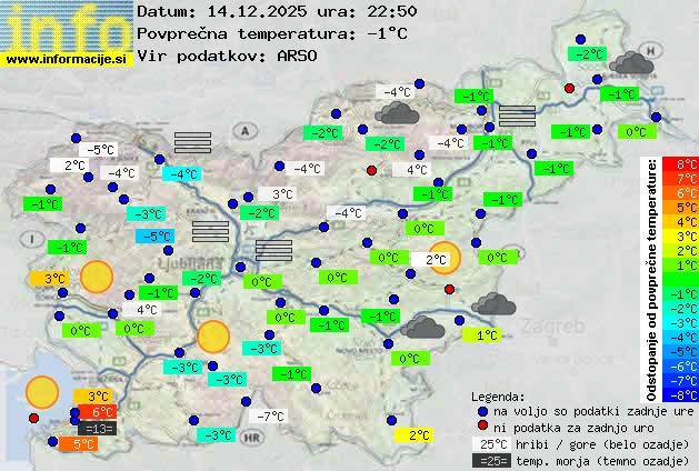 Trenutno vreme po Sloveniji