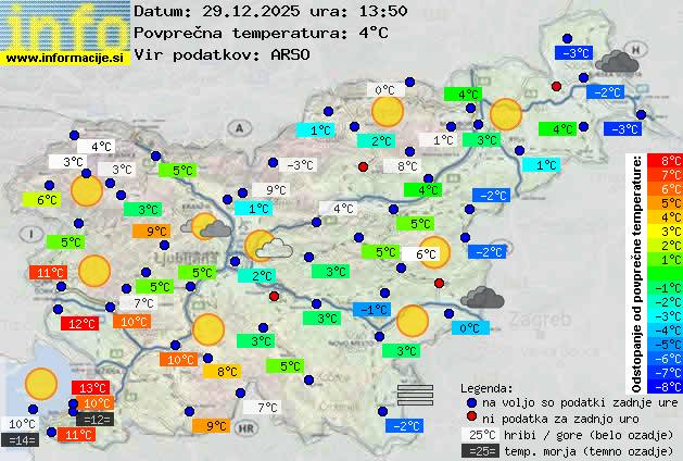 Trenutno vreme po Sloveniji
