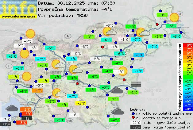 Trenutno vreme po Sloveniji