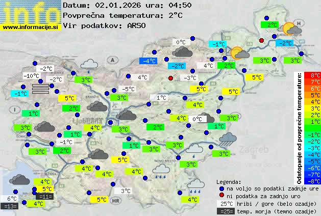 Trenutno vreme po Sloveniji