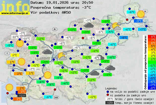 Trenutno vreme po Sloveniji
