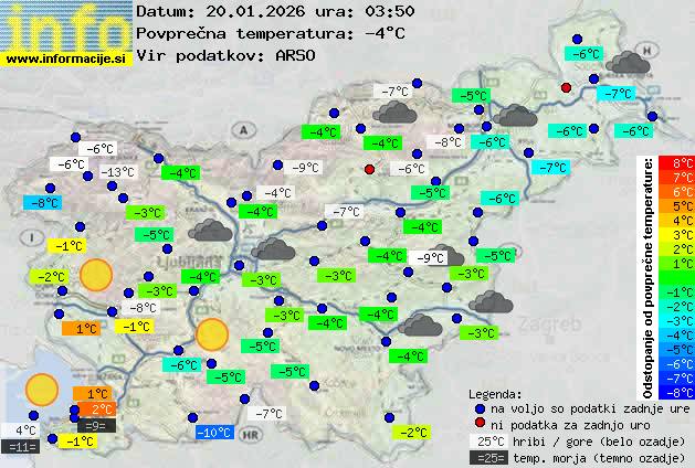 Trenutno vreme po Sloveniji