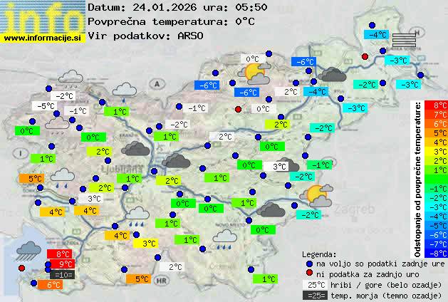 Trenutno vreme po Sloveniji