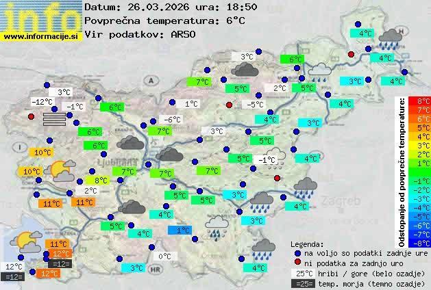 Trenutno vreme po Sloveniji